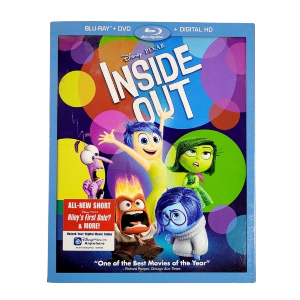 Disney Pixar "Inside Out" Blueray + DVD + Digital HD